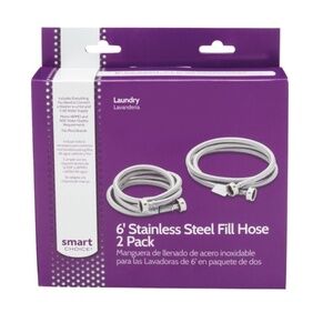 Smart Choice - 6’ Stainless Steel Fill Hose (2 Pack)